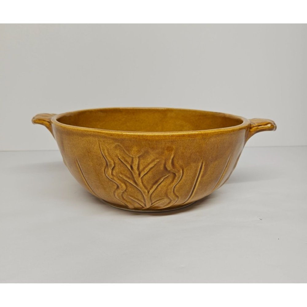 Vintage California Santa Anita Ware Art Pottery Bowl Embossed Leaf R 36 44